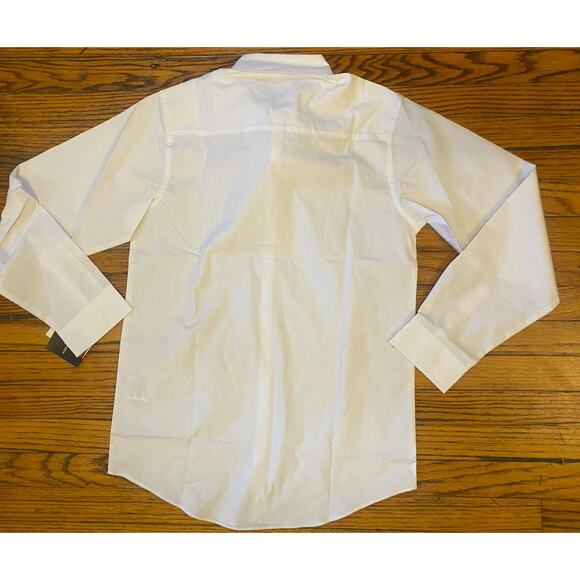 NWT Van Heusen White Button Up With Tie Boys L 14/16 White - Picture 4 of 5